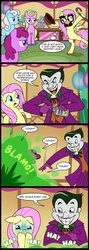 Size: 784x2200 | Tagged: safe, artist:madmax, berry punch, berryshine, daisy, flower wishes, fluttershy, shoeshine, earth pony, human, pegasus, pony, g4, magical mystery cure, batman, bipedal, comic, crossover, female, joker venom, male, swapped cutie marks, the joker
