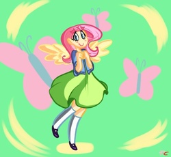 Size: 490x450 | Tagged: safe, artist:usagi911, fluttershy, human, g4, humanized