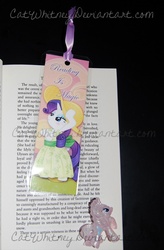 Size: 491x750 | Tagged: safe, artist:catwhitney, rarity, g4, bookmark, clothes, dress