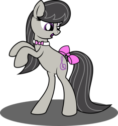 Size: 1253x1333 | Tagged: dead source, safe, artist:verzi-9, octavia melody, earth pony, pony, g4, bow, bowtie, female, rearing, solo, tail bow