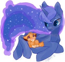 Size: 1280x1219 | Tagged: dead source, safe, artist:piptart, princess luna, g4, crossover, simba, the lion king