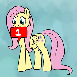 Size: 1905x1906 | Tagged: safe, artist:marindashy, fluttershy, pony, g4, ask, female, fluttershy answers, mouth hold, solo, tumblr