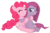 Size: 832x554 | Tagged: safe, artist:momo, pinkie pie, g4, crying, cute, diapinkes, duality, eyes closed, grin, gritted teeth, hug, male, pinkamena diane pie, pinkie cry, simple background, sitting, smiling, transparent background, vector