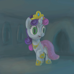 Size: 1000x1000 | Tagged: safe, artist:odooee, sweetie belle, g4, clothes, dress, tiara