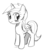 Size: 932x999 | Tagged: safe, artist:mewball, lyra heartstrings, pony, unicorn, g4, female, grayscale, monochrome, simple background, smiling, solo, white background