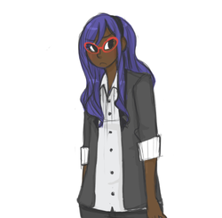 Size: 533x523 | Tagged: safe, artist:lovechafes, rarity, human, g4, glasses, humanized, solo