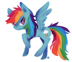 Size: 900x765 | Tagged: safe, artist:gingersnaap, rainbow dash, pony, g4, female, solo