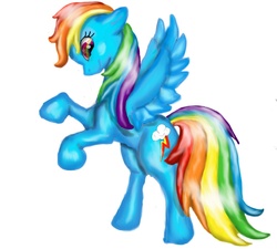 Size: 1000x900 | Tagged: safe, artist:shadow-wolf32, rainbow dash, g4, full body, side view, simple background, solo, spread wings, white background, wings