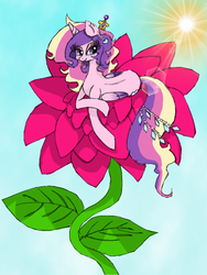 Size: 600x800 | Tagged: safe, artist:chappy, princess cadance, g4, alternate hairstyle, flower