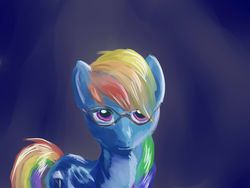 Size: 3000x2250 | Tagged: safe, artist:viwrastupr, rainbow dash, g4, egghead, glasses, rainbow dork