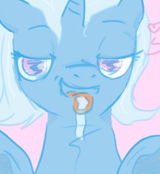 Size: 600x650 | Tagged: safe, artist:theparagon, trixie, pony, unicorn, g4, female, fourth wall, licking, mare, solo