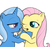 Size: 1000x947 | Tagged: safe, artist:theparagon, fluttershy, trixie, g4, blushing, female, lesbian, ship:trixieshy, shipping