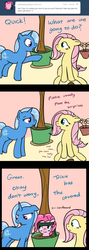 Size: 738x2070 | Tagged: safe, artist:theparagon, fluttershy, pinkie pie, trixie, g4, comic