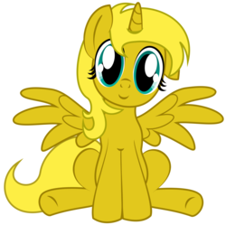 Size: 2030x2019 | Tagged: safe, artist:avarick, oc, oc only, oc:ticket, alicorn, pony, alicorn oc, cute, simple background, solo, transparent background, vector