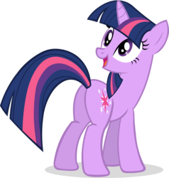 Size: 4500x4724 | Tagged: safe, artist:chir-miru, twilight sparkle, pony, unicorn, g4, absurd resolution, butt, cute, female, looking back, mare, plot, show accurate, simple background, solo, transparent background, twiabetes, twibutt, unicorn twilight, vector