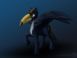 Size: 1200x900 | Tagged: safe, artist:adalbertus, original species, toco toucan, toucan, male, ponified, solo