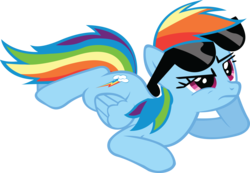 Size: 4594x3175 | Tagged: safe, artist:rainbowcrab, rainbow dash, pegasus, pony, g4, simple background, solo, transparent background, vector