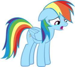 Size: 4207x3800 | Tagged: safe, artist:hombre0, rainbow dash, pegasus, pony, g4, crying, female, high res, mare, simple background, solo, transparent background, vector