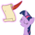 Size: 4226x4261 | Tagged: dead source, safe, artist:dentist73548, twilight sparkle, pony, unicorn, g4, my little pony: friendship is magic, stare master, absurd resolution, bust, eyes closed, female, levitation, magic, mare, quill, scroll, simple background, smiling, solo, telekinesis, transparent background, vector, writing