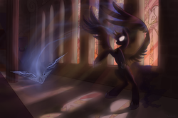 Size: 2000x1333 | Tagged: safe, artist:wolfiedrawie, princess luna, pony, g4, female, magic, solo