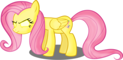 Size: 1600x781 | Tagged: safe, artist:hexagonpie, fluttershy, g4, angry, glowing eyes, simple background, transparent background, vector