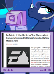 Size: 512x700 | Tagged: safe, princess luna, gamer luna, g4, ea, exploitable meme, tv meme