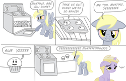 Size: 988x639 | Tagged: safe, derpy hooves, dinky hooves, pegasus, pony, g4, comic, drugs, female, high, mare, muffin