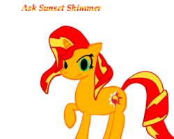 Size: 1000x800 | Tagged: artist needed, source needed, useless source url, safe, sunset shimmer, pony, unicorn, g4, ask, female, looking at you, solo, sunset answers, tumblr