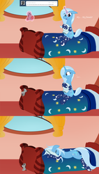 Size: 1280x2254 | Tagged: safe, artist:ask-twixie, smarty pants, trixie, g4, ask, bed, clothes, comic, crying, lonely, sad, socks, tumblr