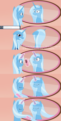 Size: 1280x2525 | Tagged: safe, artist:ask-twixie, trixie, g4, ask, brush, mirror