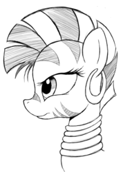 Size: 803x1126 | Tagged: safe, artist:kas92, zecora, pony, zebra, g4, bust, female, mare, portrait, profile, serious, serious face, simple background, solo, white background