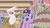 Size: 1280x720 | Tagged: safe, screencap, gilda, merry may, minuette, spike, twilight sparkle, dragon, griffon, pony, unicorn, g4, griffon the brush off, my little pony: friendship is magic, season 1, abuse, cake, eyes closed, female, glare, grin, hitting, male, open mouth, smiling, smirk, spikeabuse, unicorn twilight, wingless spike