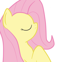 Size: 1500x1500 | Tagged: safe, artist:shovrike, fluttershy, pegasus, pony, g4, bust, eyes closed, female, mare, simple background, solo, white background