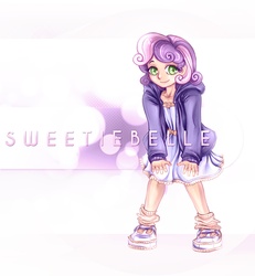 Size: 1662x1800 | Tagged: safe, artist:bouxjie, sweetie belle, human, g4, clothes, dress, female, humanized, solo