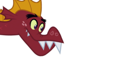 Size: 994x561 | Tagged: safe, edit, edited screencap, screencap, garble, dragon, g4, .svg available, cute, gardorable, not a vector, simple background, svg, transparent background, vector