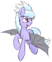 Size: 1649x1933 | Tagged: safe, artist:kryptchild, cloudchaser, bat pony, pony, g4, bat ponified, bat wings, female, race swap, solo