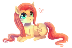 Size: 1280x852 | Tagged: safe, artist:cherivinca, fluttershy, pony, g4, female, heart, looking at you, solo