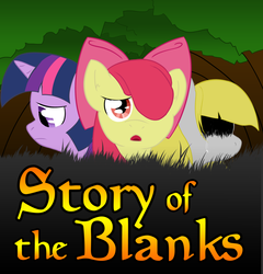Size: 1024x1065 | Tagged: safe, artist:lightoyagami, apple bloom, twilight sparkle, oc, oc:ruby, oc:ruby (story of the blanks), earth pony, ghost, ghost pony, pony, unicorn, story of the blanks, g4, crying