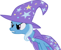 Size: 890x732 | Tagged: safe, artist:thegoldcrowondvd, trixie, pony, unicorn, g4, clothes, hat, horn, reaction image, simple background, solo, transparent background, trixie's hat, vector