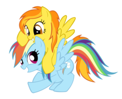 Size: 3000x2432 | Tagged: safe, artist:zombiepony1, rainbow dash, spitfire, g4, simple background, transparent background, vector