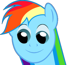 Size: 487x445 | Tagged: safe, rainbow dash, g4, bust, portrait, simple background, solo, twily face, white background