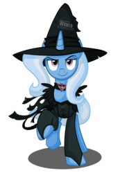 Size: 1262x1820 | Tagged: safe, artist:wolfjedisamuel, trixie, pony, unicorn, g4, alicorn amulet, female, hat, mare, simple background, solo, transparent background, witch, witch costume, witch hat