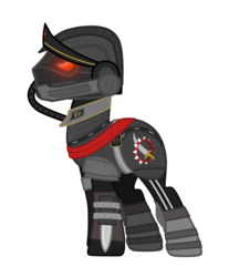 Size: 4272x4952 | Tagged: safe, artist:lcpsycho, pony, absurd resolution, colonel mael radec, helghast, killzone, killzone 2, ponified, simple background, solo, transparent background, vector