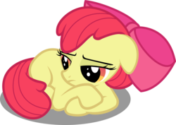 Size: 8192x5796 | Tagged: safe, artist:techrainbow, apple bloom, earth pony, pony, g4, absurd resolution, cute, female, filly, foal, sad, simple background, solo, transparent background, vector