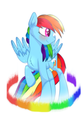 Size: 2000x3000 | Tagged: safe, artist:pastelflakes, rainbow dash, pegasus, pony, g4, female, mare, rainbow, simple background, solo, transparent background