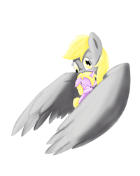 Size: 4000x5000 | Tagged: safe, artist:mykittyjasper, derpy hooves, dinky hooves, pegasus, pony, g4, equestria's best mother, female, hug, mare