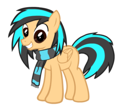 Size: 450x400 | Tagged: safe, artist:lexuzieel, oc, oc only, oc:danny, pegasus, pony, clothes, scarf, solo