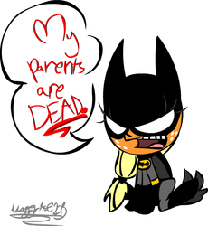 Size: 636x692 | Tagged: safe, artist:mushroomcookiebear, applejack, g4, batman, batmare, costume, crossover, my parents are dead