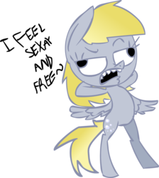 Size: 1024x1142 | Tagged: safe, artist:mushroomcookiebear, derpy hooves, pegasus, pony, g4, bipedal, female, mare, solo, wingboner