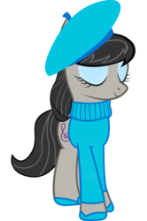 Size: 900x1352 | Tagged: safe, artist:cool77778, octavia melody, earth pony, pony, g4, beret, female, simple background, solo, transparent background